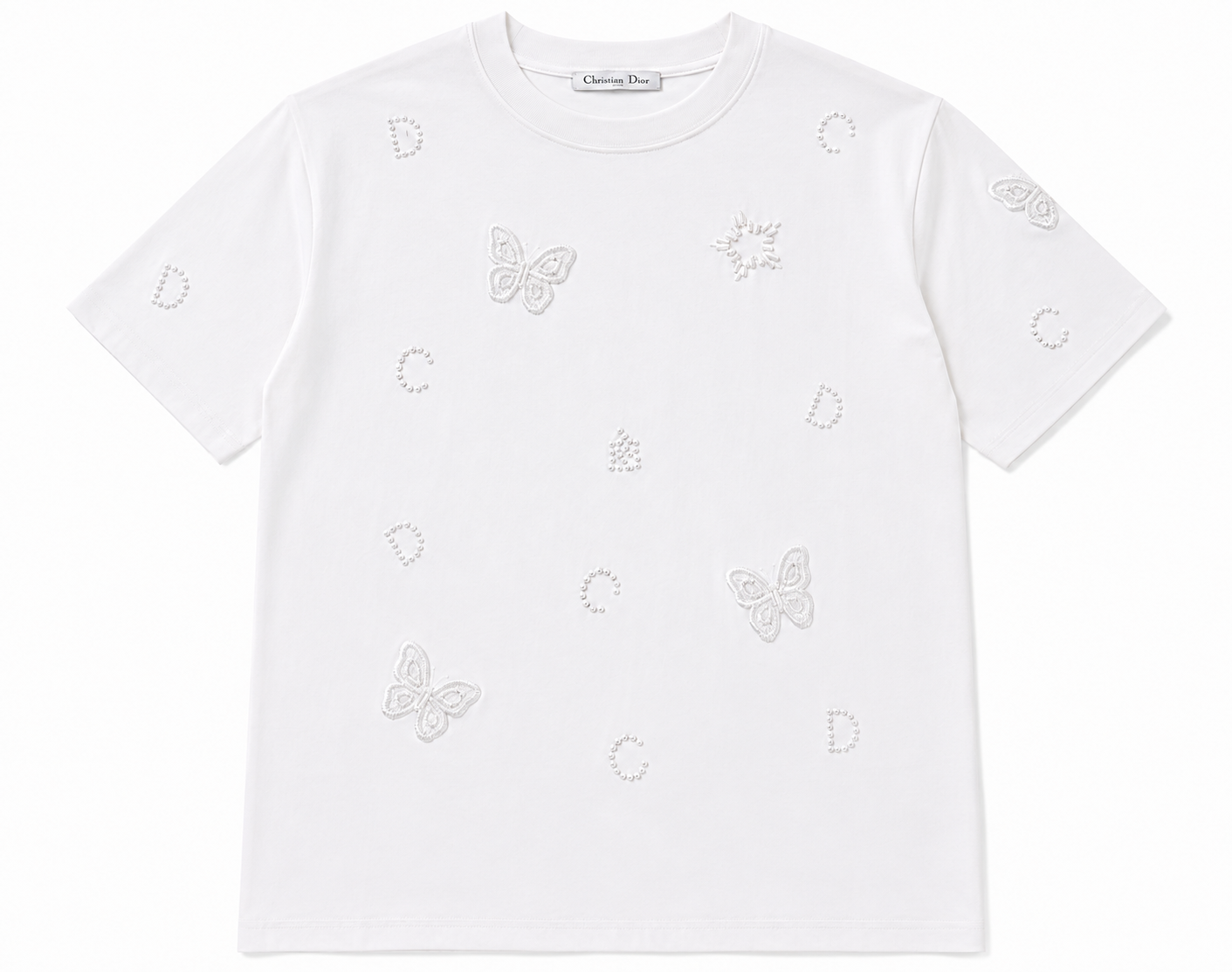 Christian Dior white short-sleeve T-shirt