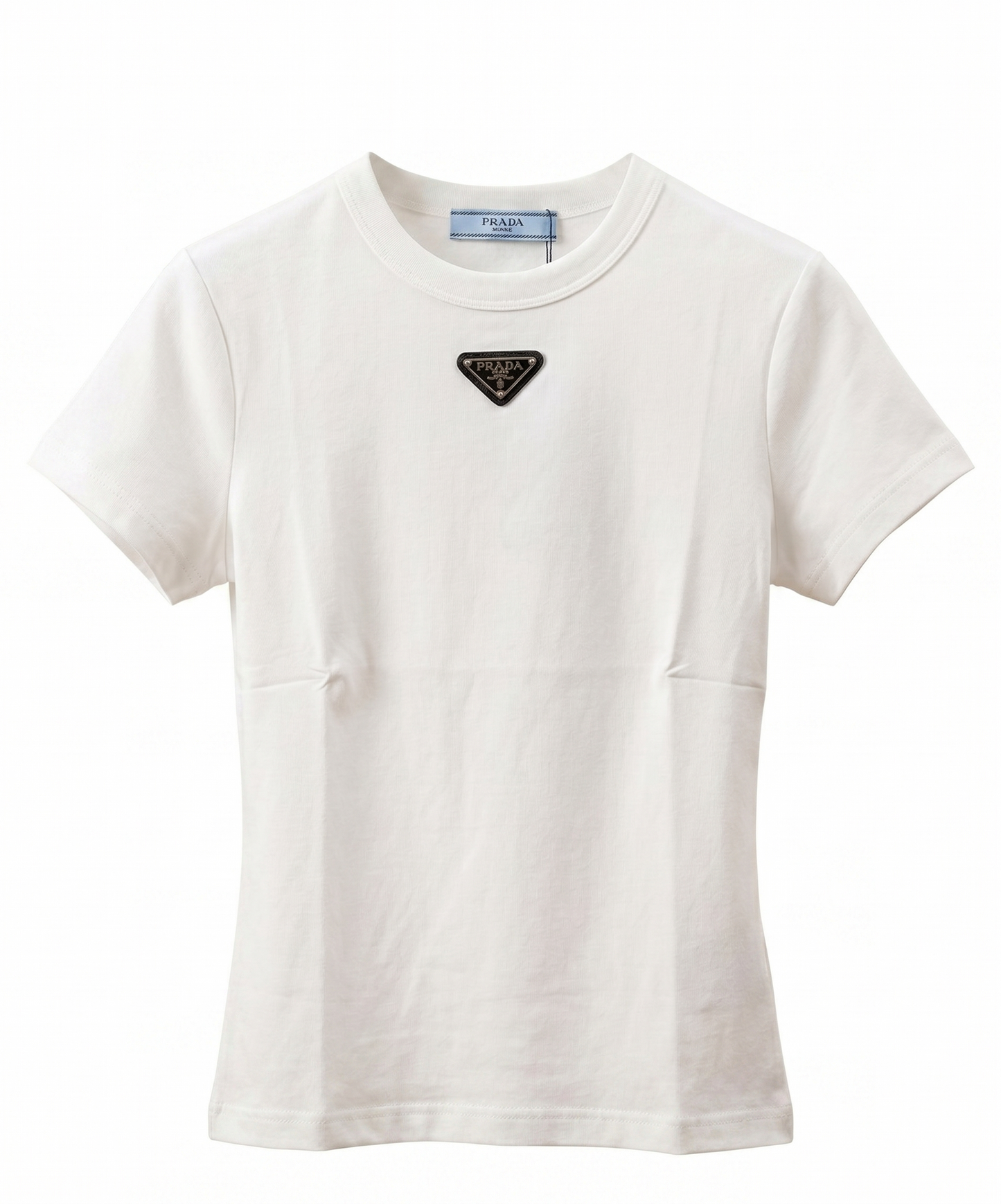 Prada Triangle-Logo Cotton T-Shirt