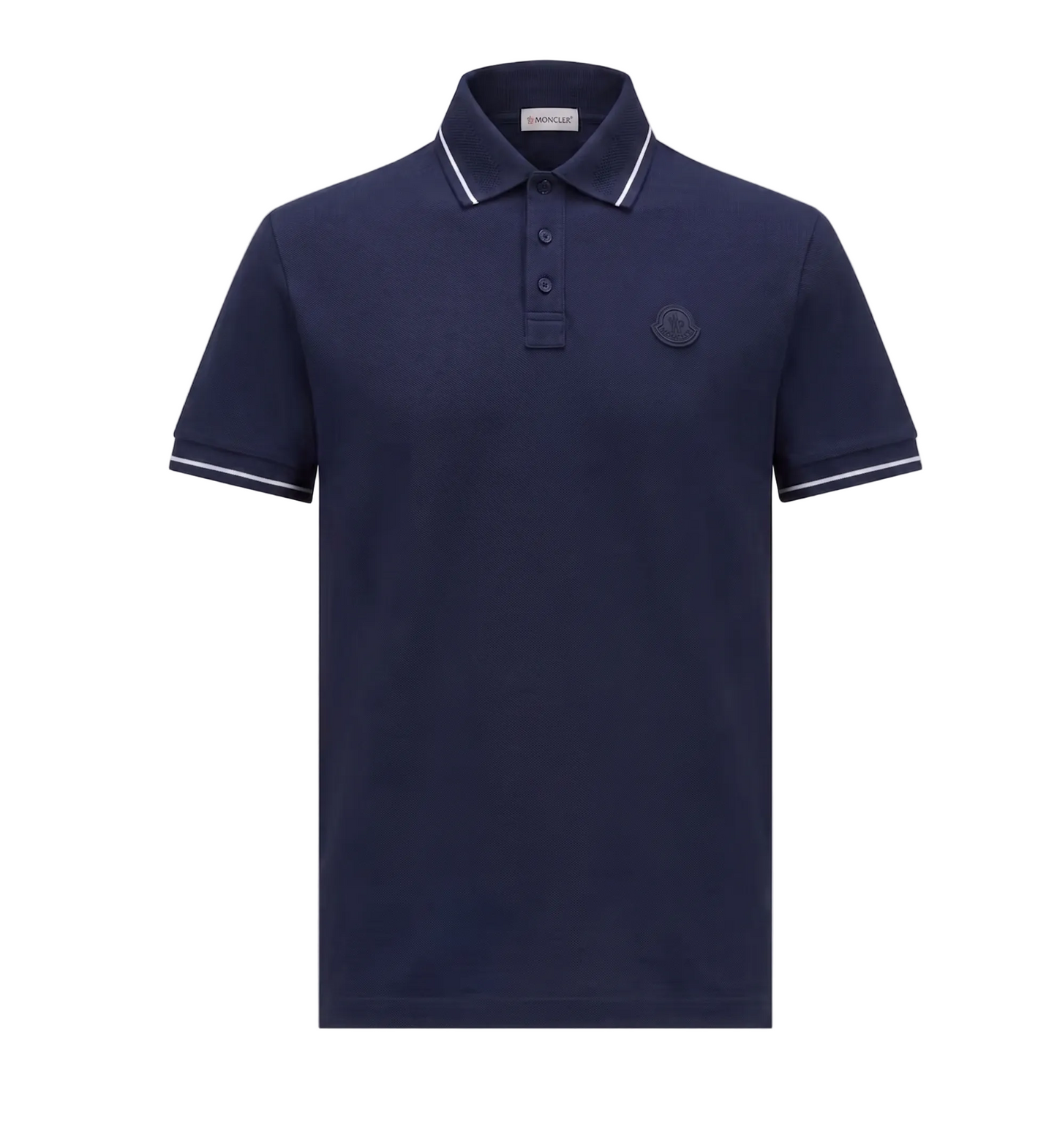 Moncler Logo Patch Cotton Polo Shirt