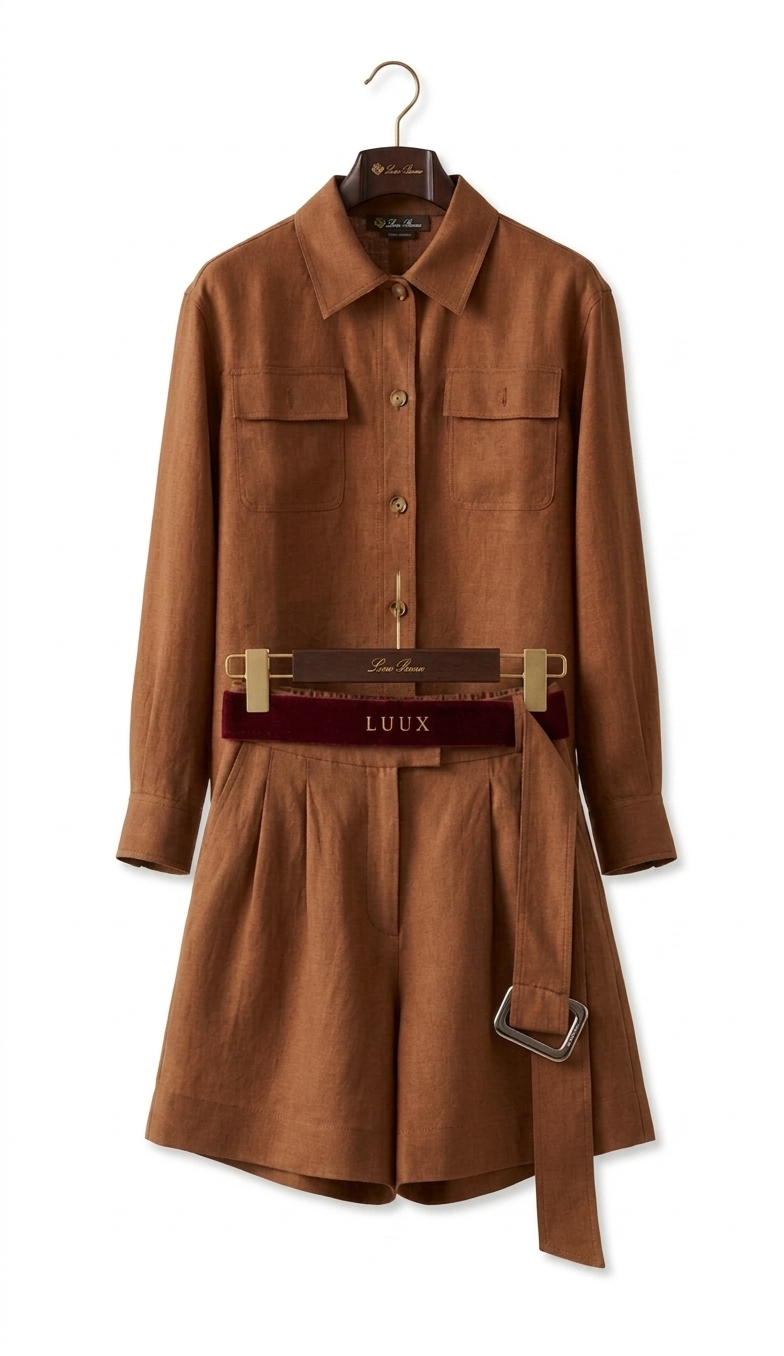 Maple Suede Button Down Jacket Set