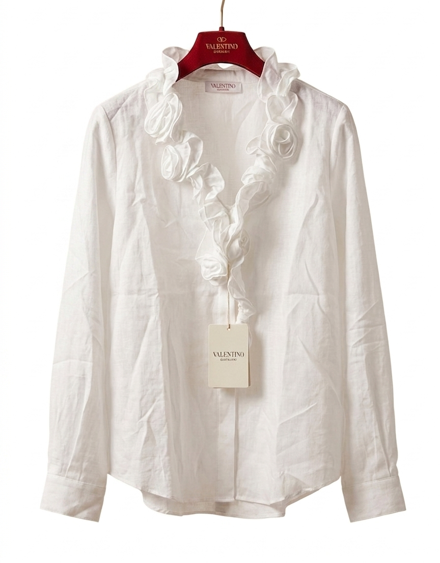 Valentino ruffle-front blouse