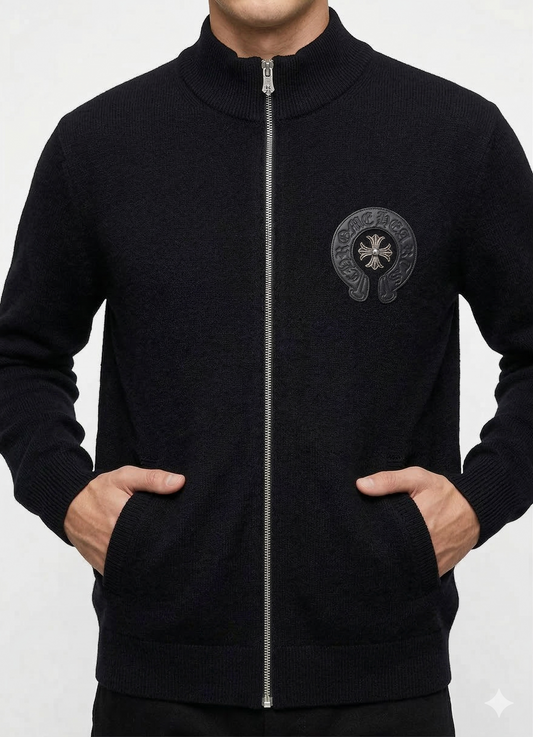 Chrome Hearts wool knit zip-up