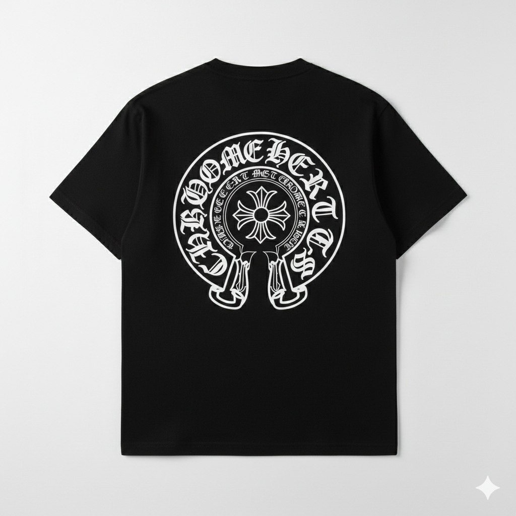 Chrome Hearts Horseshoe Logo Pocket T-Shirt.