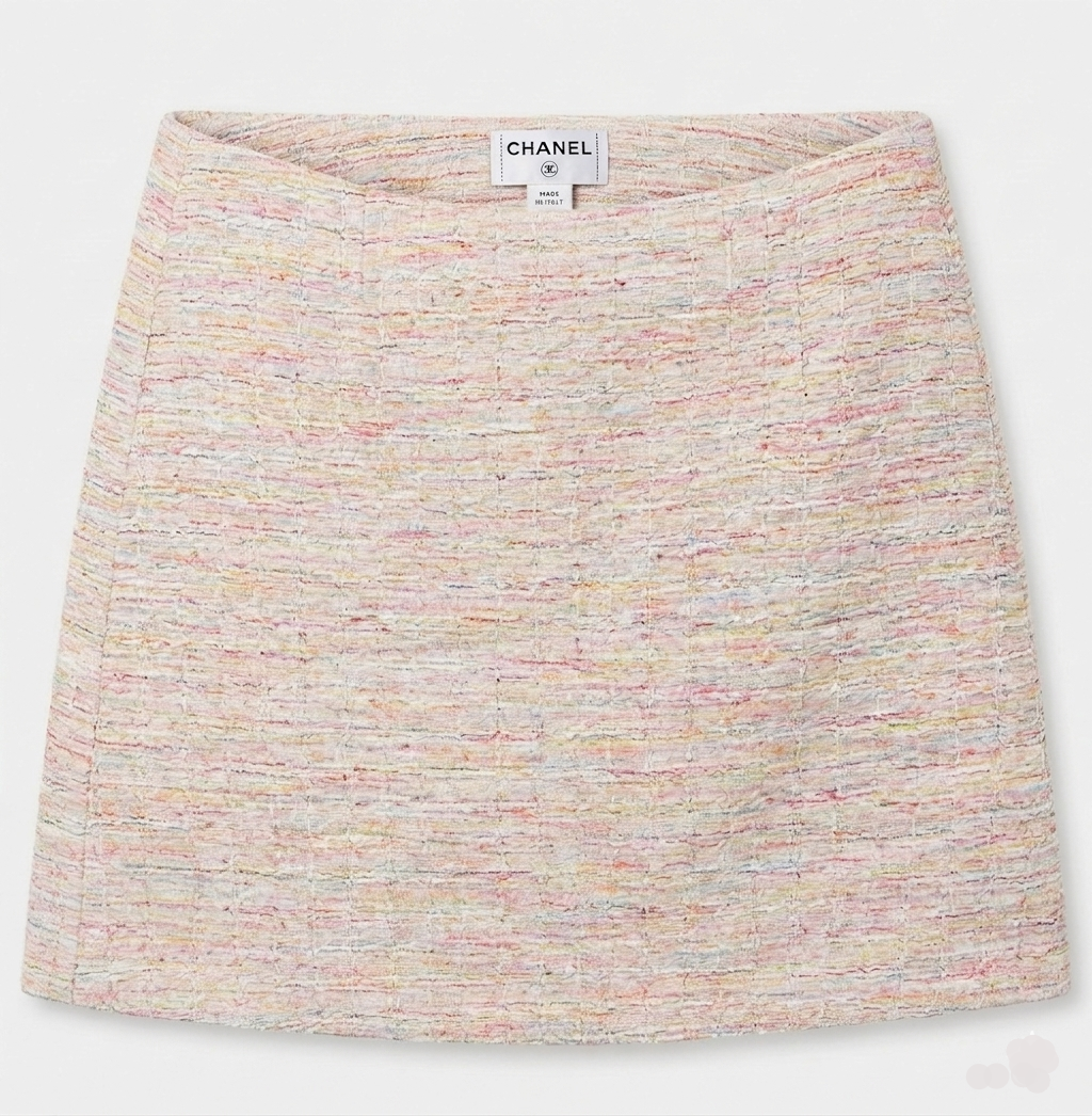 Chanel multicolour tweed mini skirt