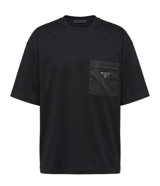 Prada Re-Nylon and jersey T-shirt