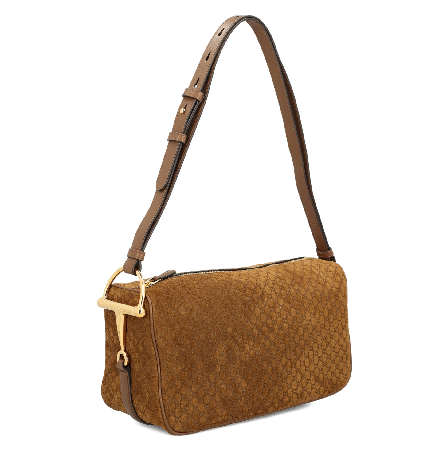 Half horsebit shoulder bag (Brown)