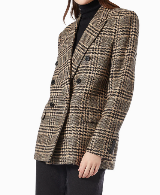 Prince of Wales Jacket in Silk-cashmere