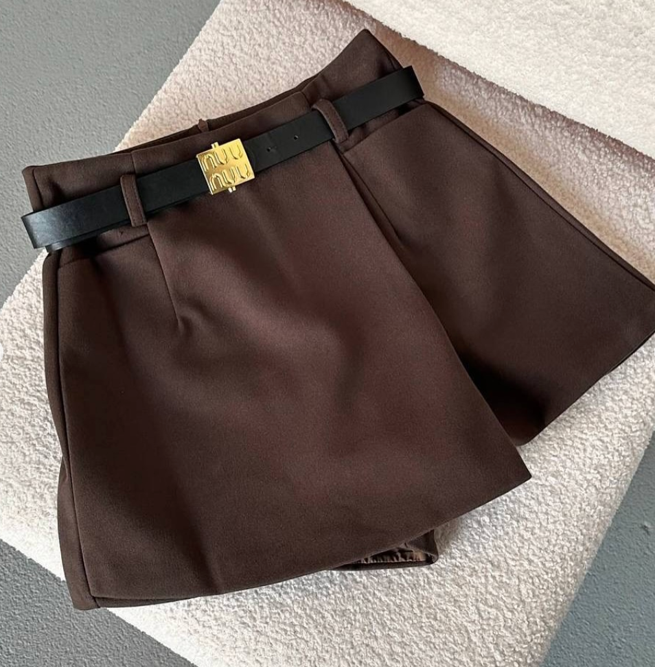Miu Miu logo-buckle pleated miniskirt