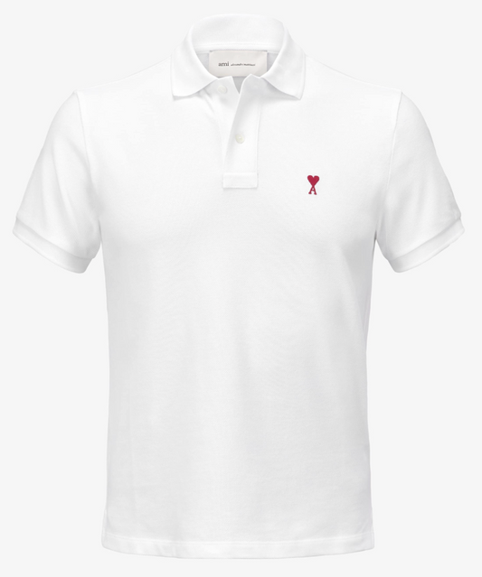 Ami Classic Polo Shirt Red Logo