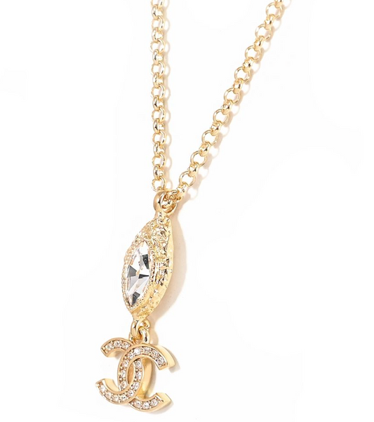 Chanel Rhinestone Clavicle Necklace