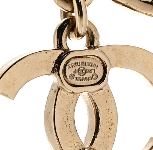 Chanel CC Heart Drop Earrings