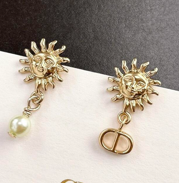 Dior Toile de Jouy Soleil earrings