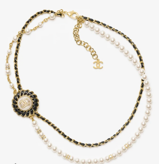 Chanel 21K Pearl and Chain Choker