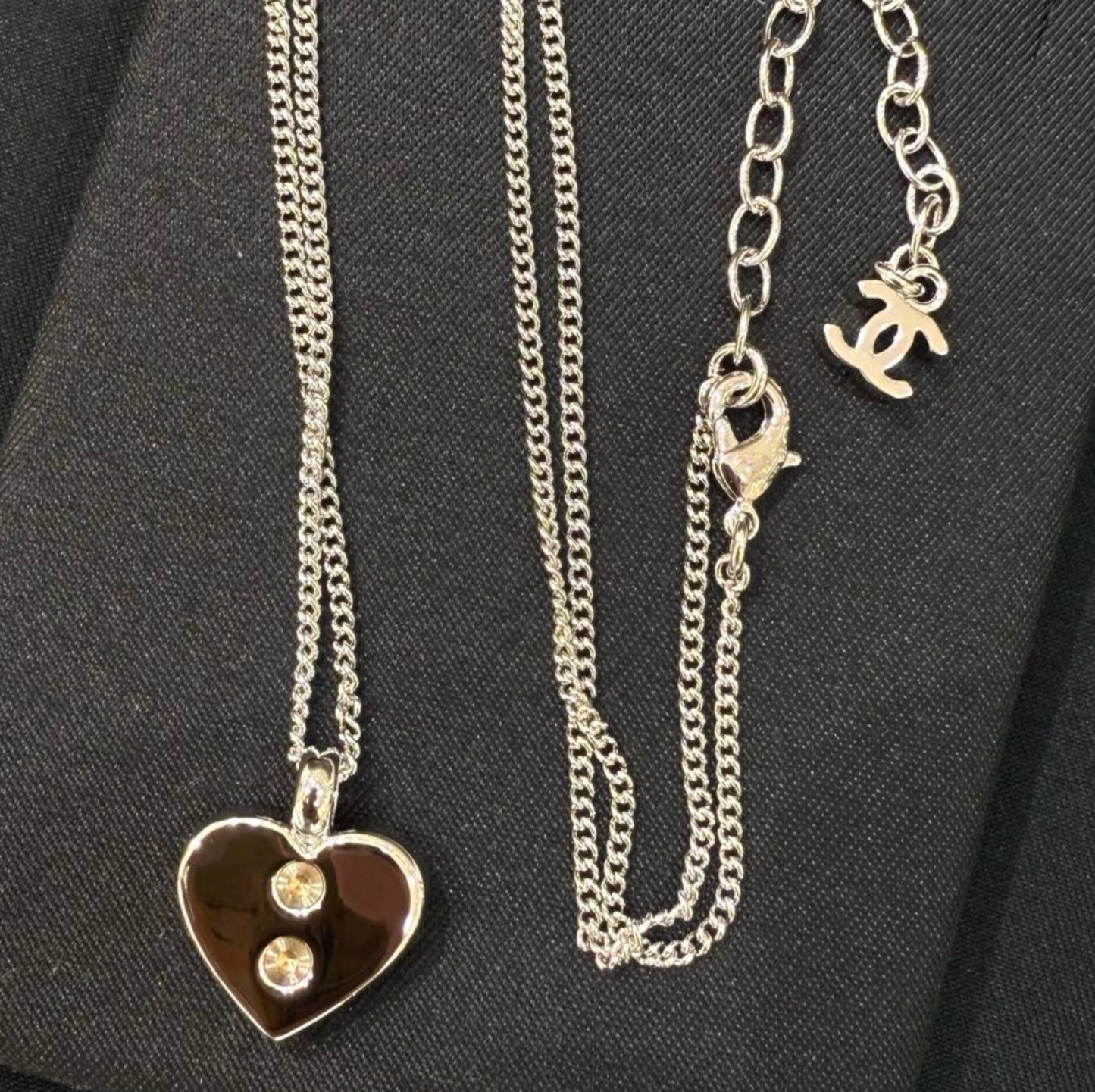 Chanel Heart CC Necklace