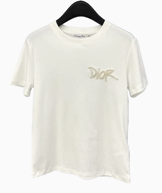 Dior Pearl-Embellished T-shirt