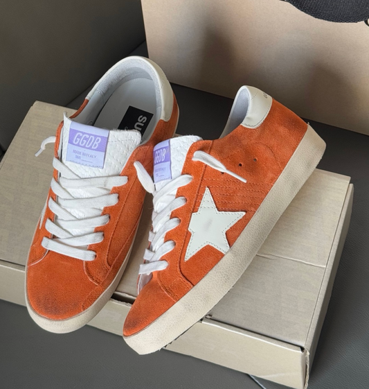 Superstar Orange Suede White Star