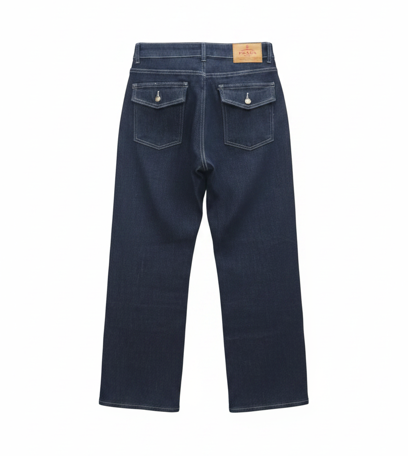 Prada Dark Wash Straight-leg Denim Jeans