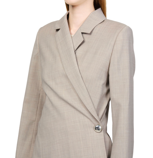 LOEWE Pebble Button Single-Breasted Wrap Blazer