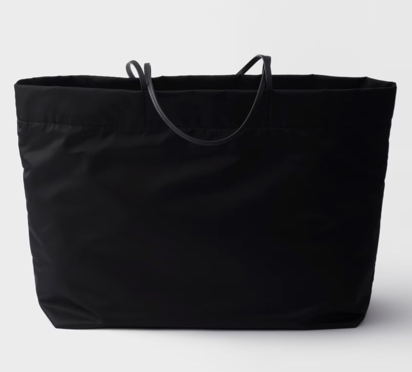 Large Re-Nylon and Saffiano leather tote bag