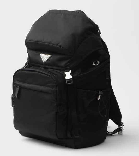 Re-Nylon and Saffiano leather backpack