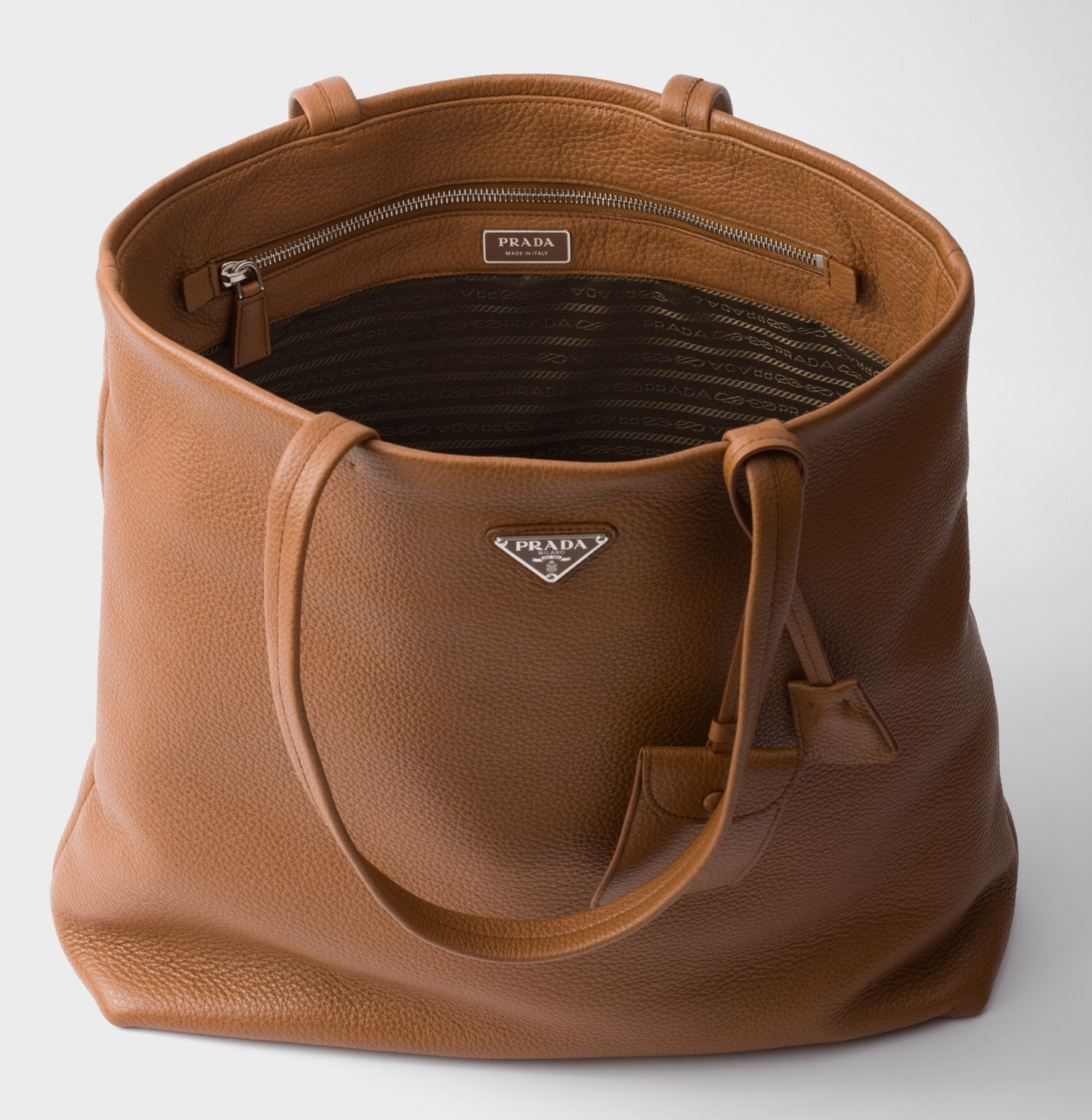 Prada large leather tote bag