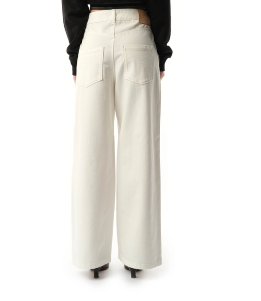 LOEWE Anagram Baggy Jeans AF in White