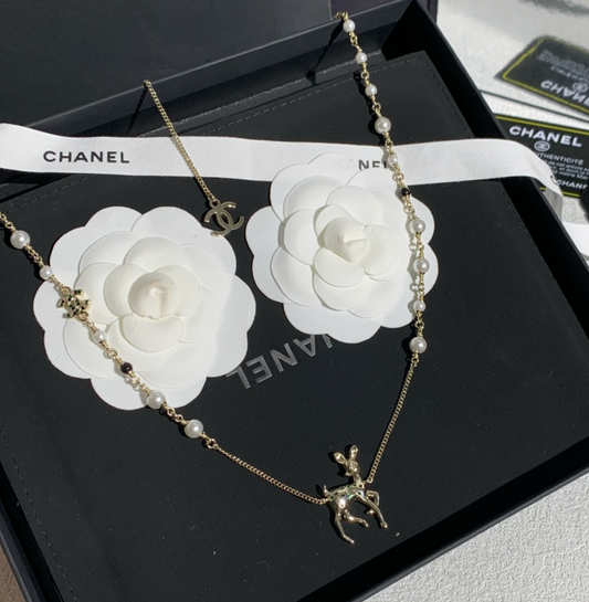 Chanel long necklace a dear charm