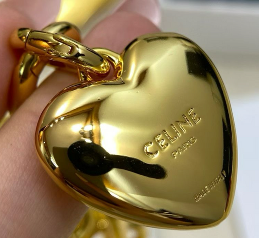 CELINE Heart Chain Bracelet Gold