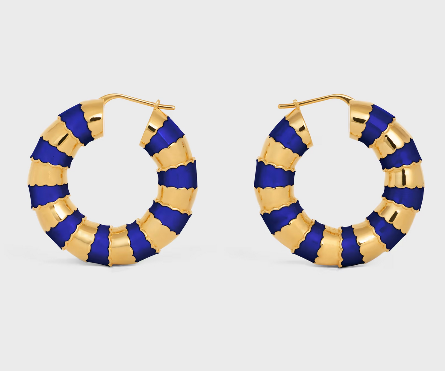 Celine Hoop earrings with enamel coating