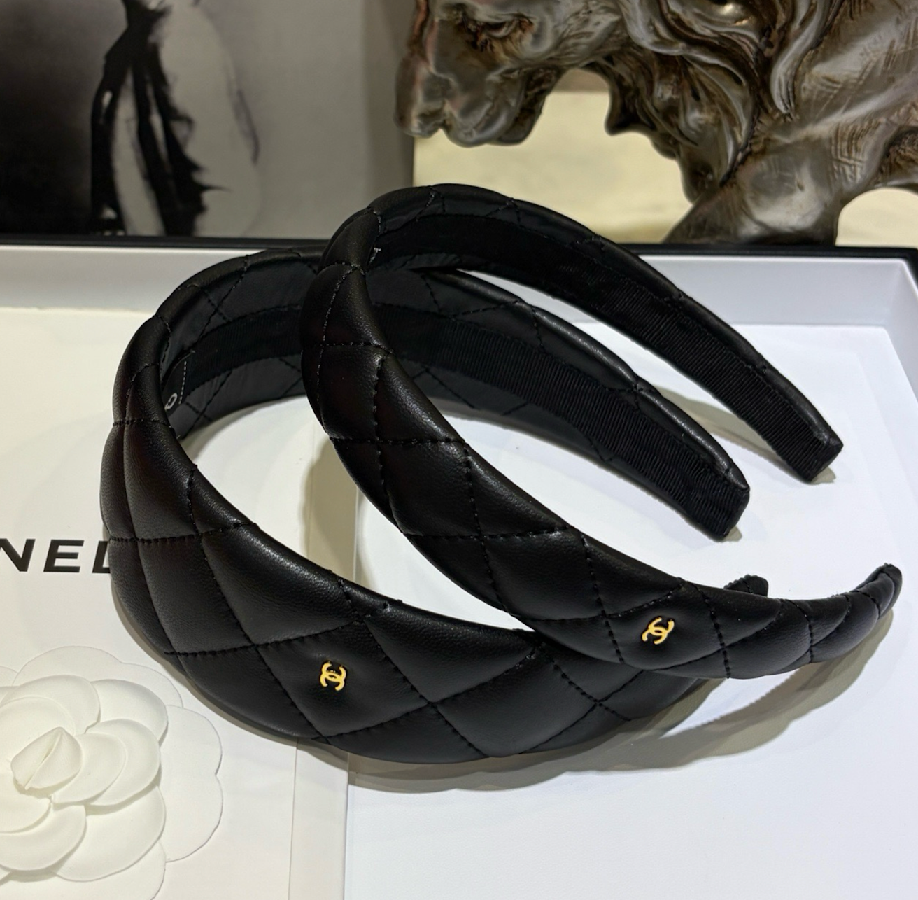 Chanel Wide Headband Lambskin