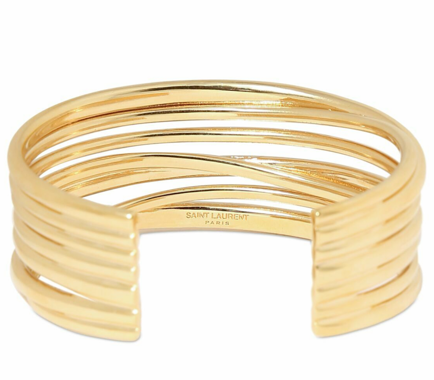Saint Laurent Brass Multi-wire Cuff Bracelet