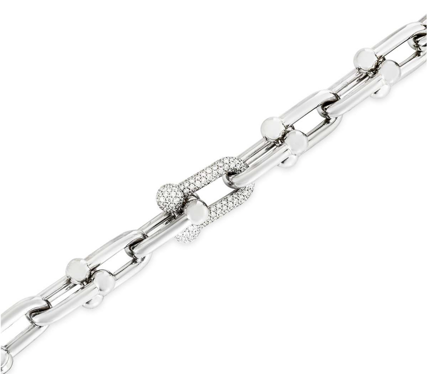 White Gold Link Diamond Bracelet