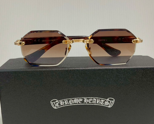 Chrome Hearts "Deppe" rimless geometric sunglasses