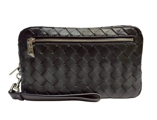 Men's Intrecciato Pouch With Wristlet