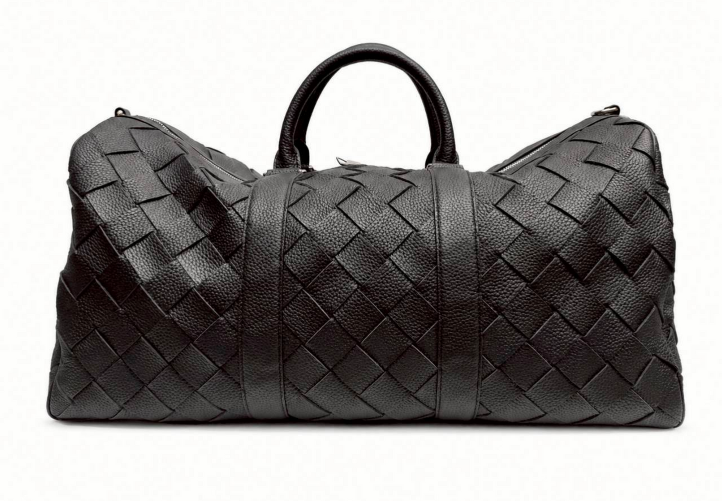 Intrecciato Leather Duffle Bag