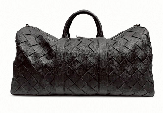 Intrecciato Leather Duffle Bag
