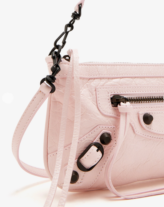Balenciaga Le City Pouch on Strap in Petal Pink