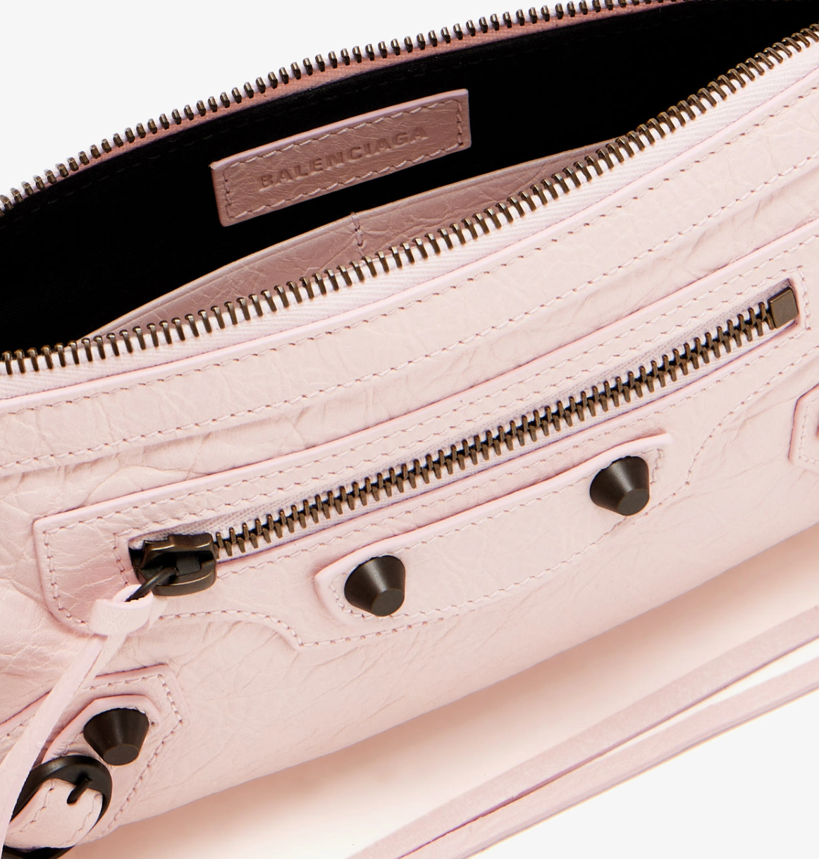 Balenciaga Le City Pouch on Strap in Petal Pink