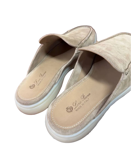 Loro Piana Babouche Walk suede mules