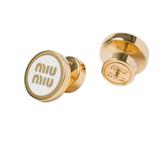 Miu Miu Enameled Metal Earrings