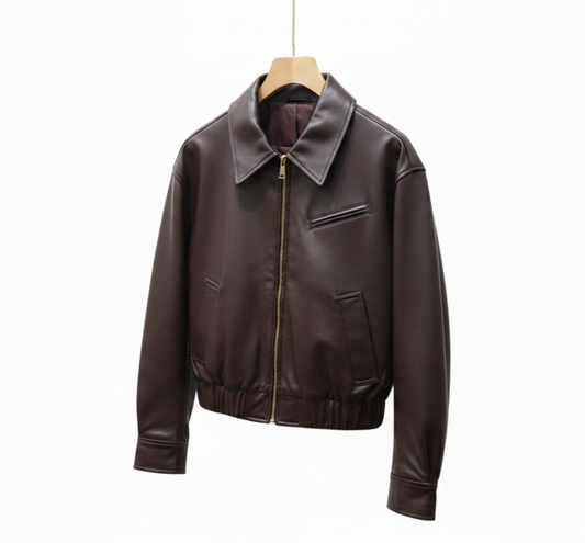 YSL faux leather bomber jacket