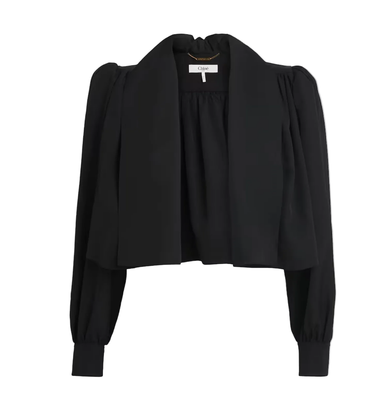 Chloé gathered cropped jacket in black