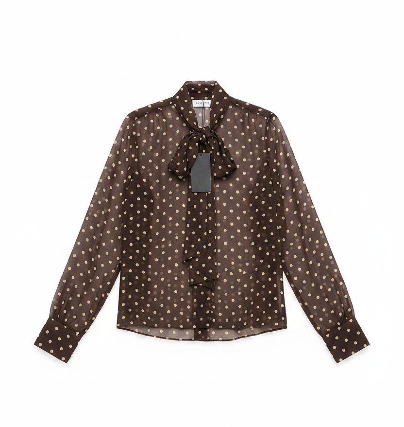 Silk polka dot blouse (YSL)