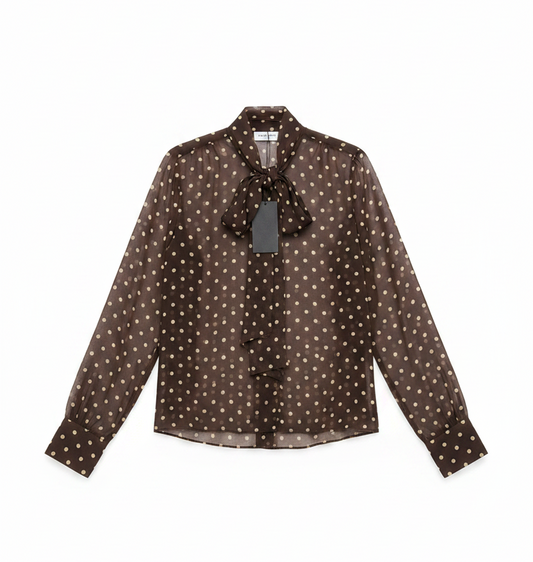 Silk polka dot blouse (YSL)