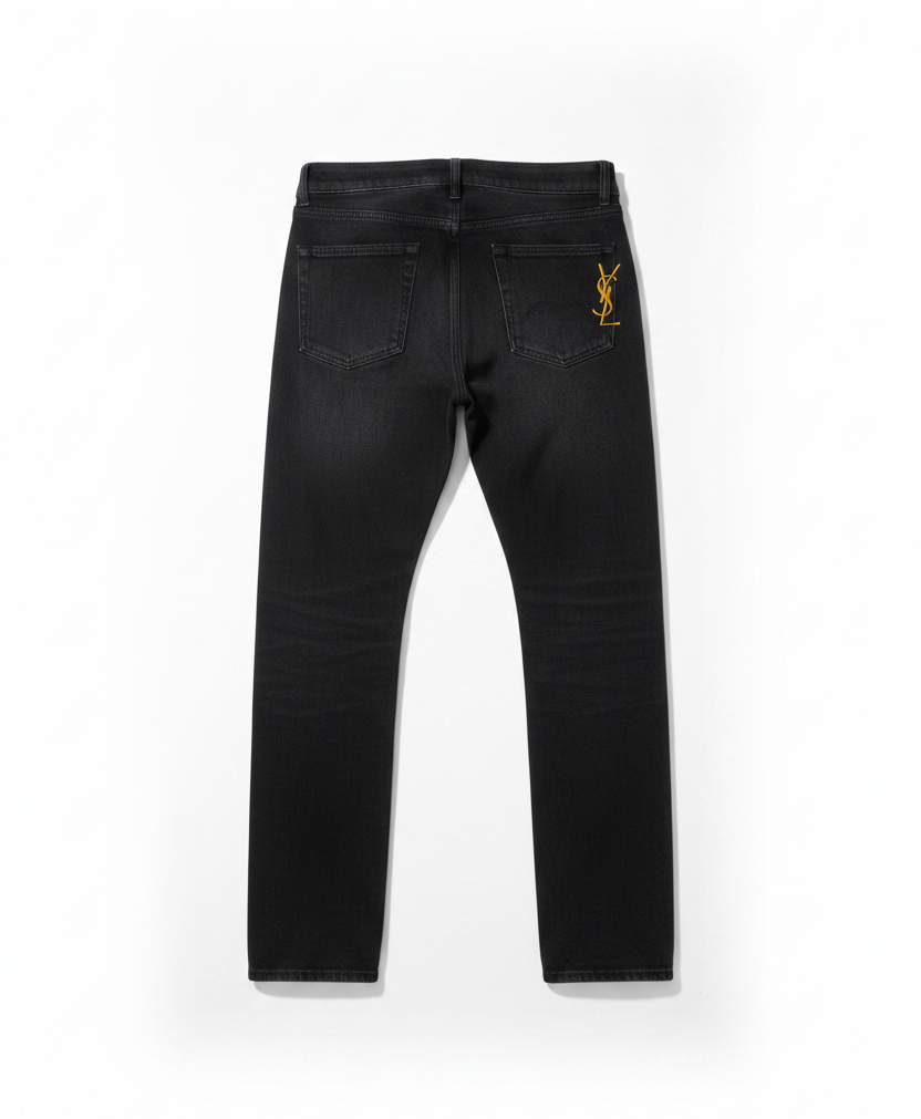 Vintage jeans YSL logo on pocket