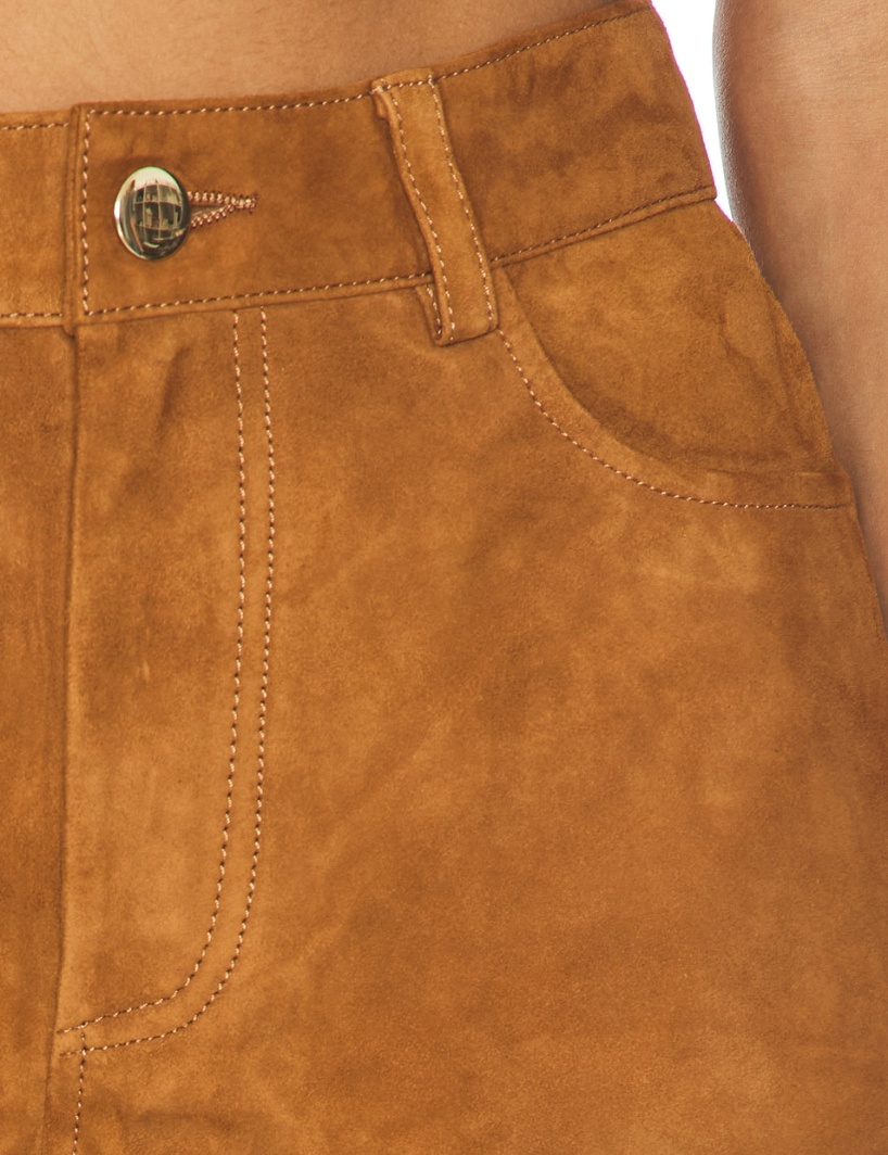 Miu Miu low-rise suede miniskirt