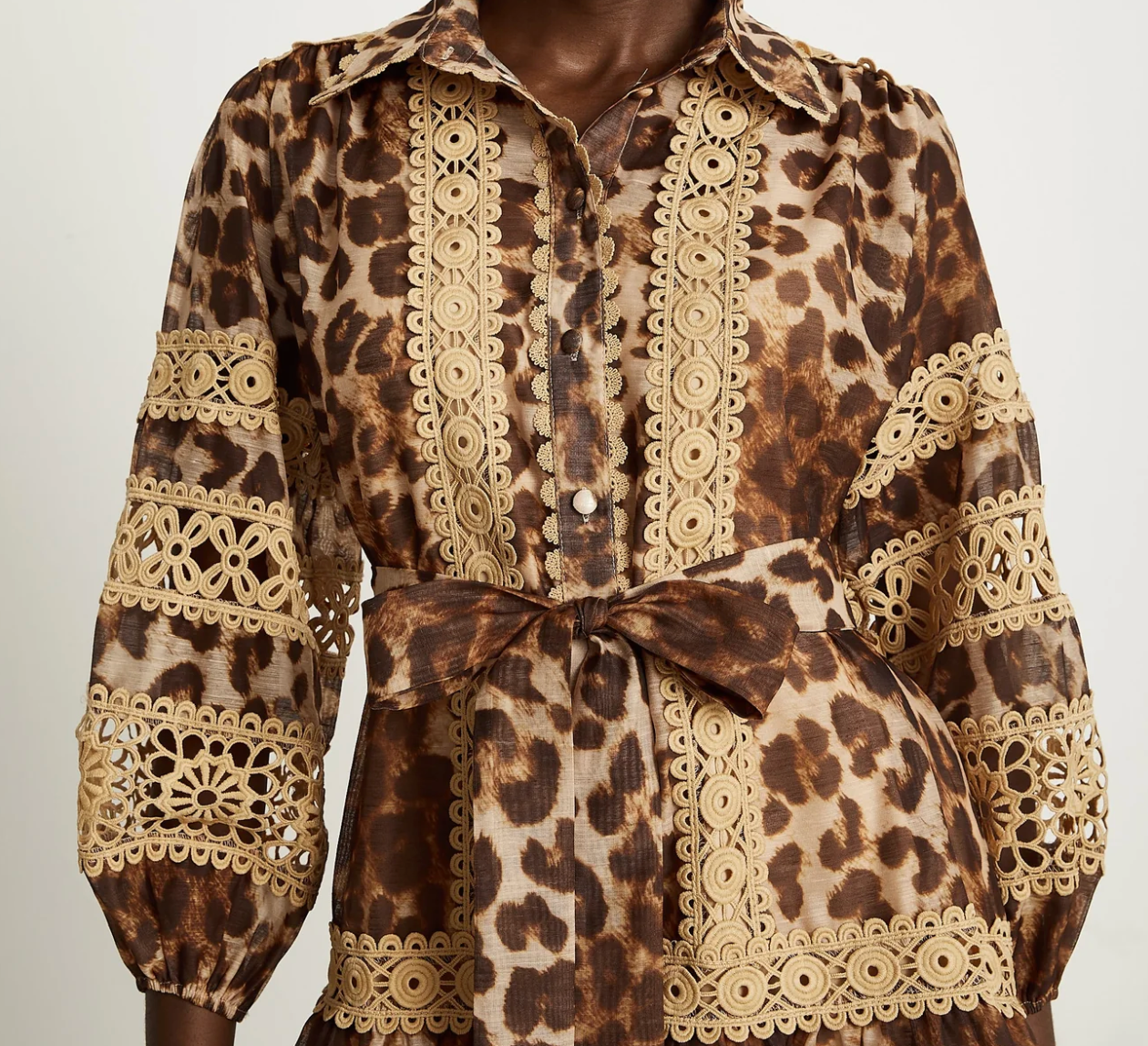 Léonor leopard-print cut-out panelled mini dress