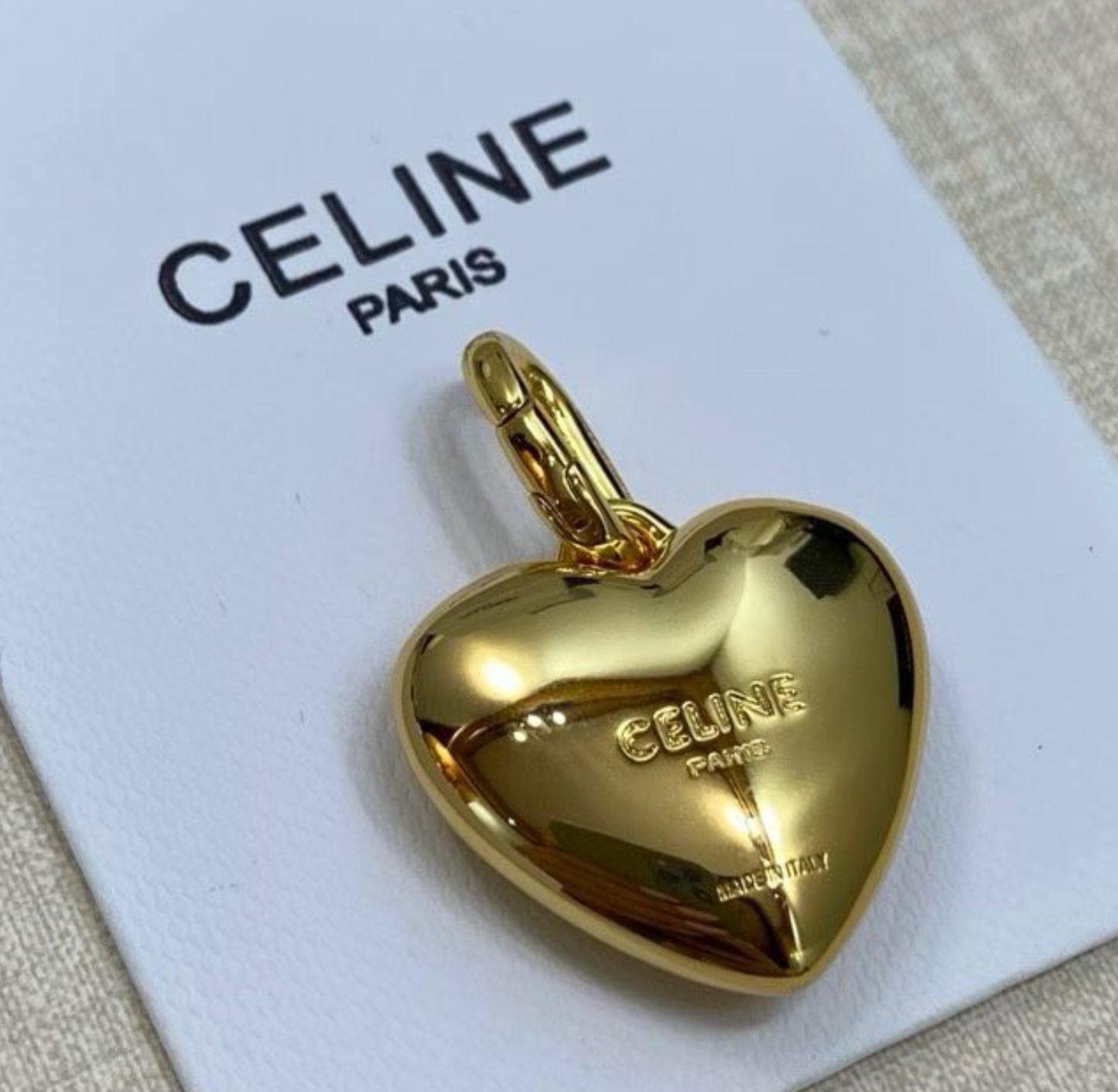 CELINE Heart Chain Bracelet Gold