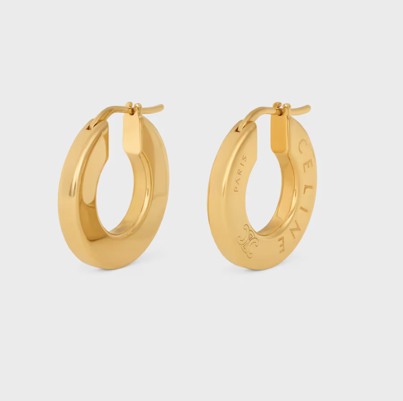 Celine Disc hoop earrings