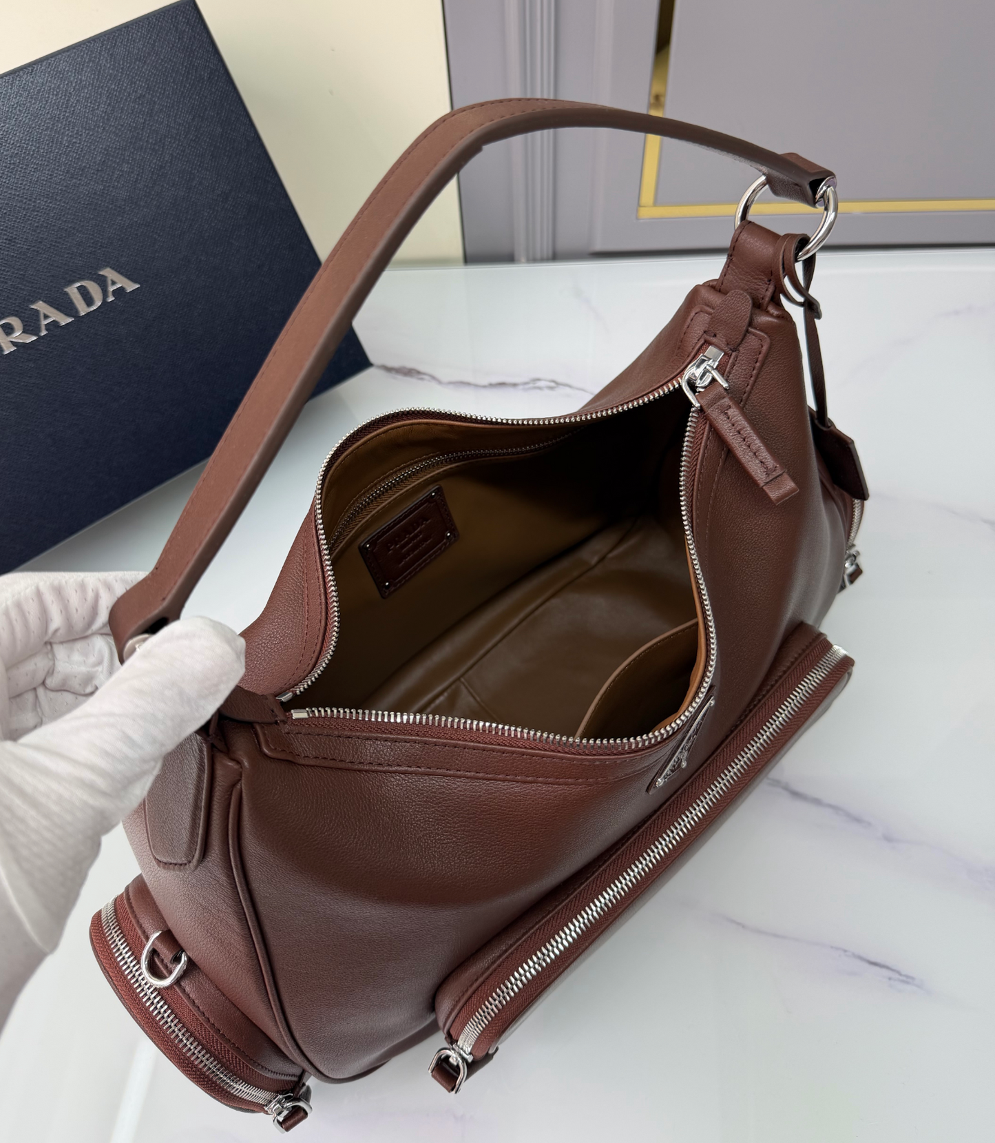 Prada Medium Washed Leather Bag